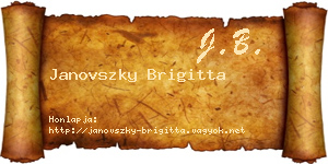 Janovszky Brigitta névjegykártya