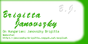 brigitta janovszky business card
